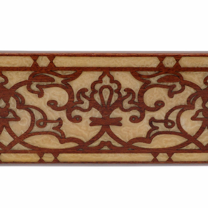 Handcrafted Wooden Okey Set with Hatemkâri Inlay - WAAH385