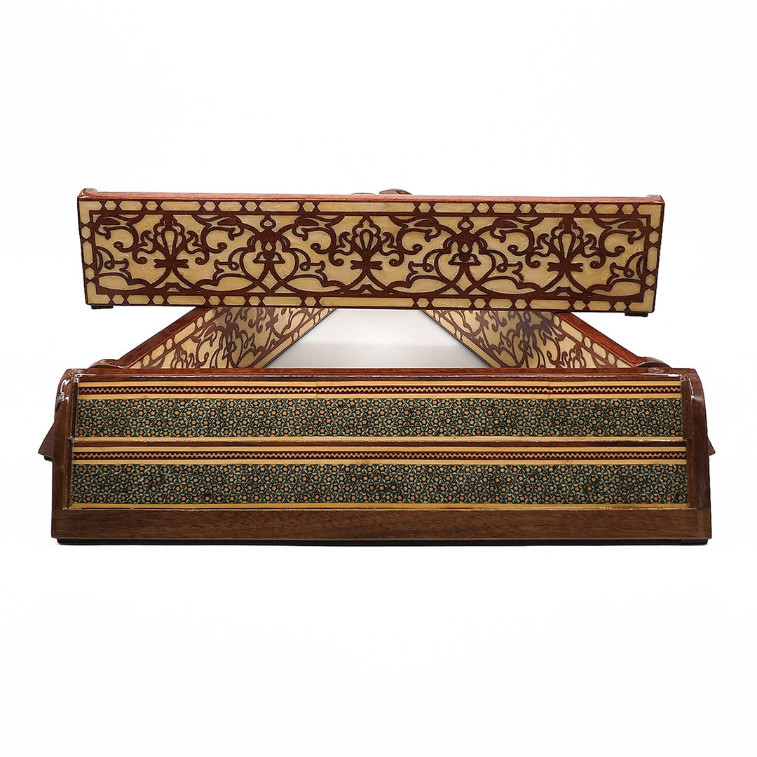 Handcrafted Wooden Okey Set with Hatemkâri Inlay - WAAH385