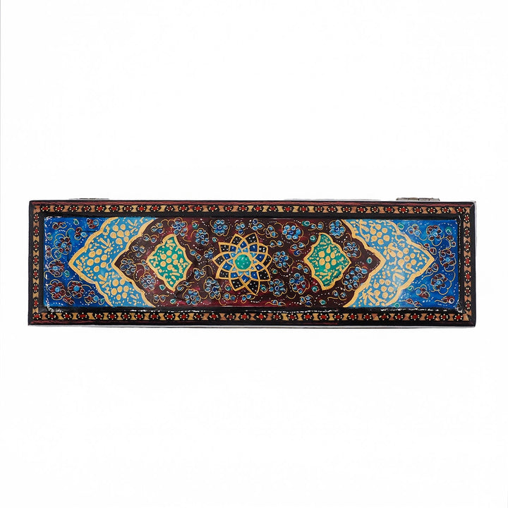 Traditional Motif | Handcrafted Hatem-Inlaid Wooden Box - WAAH391