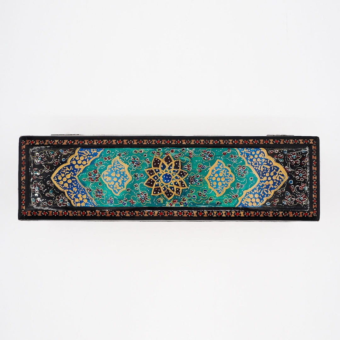 Traditional Motif | Handcrafted Hatem-Inlaid Wooden Box - WAAH394