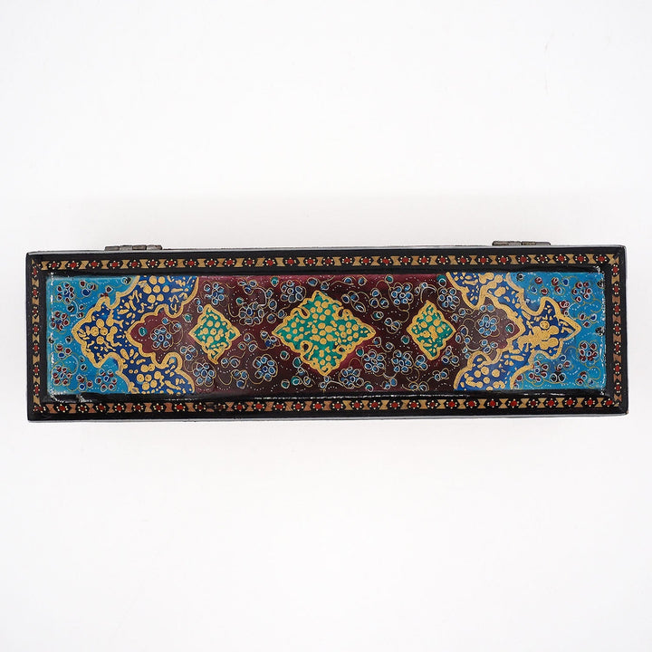 Traditional Motif | Handcrafted Hatem-Inlaid Wooden Box - WAAH395