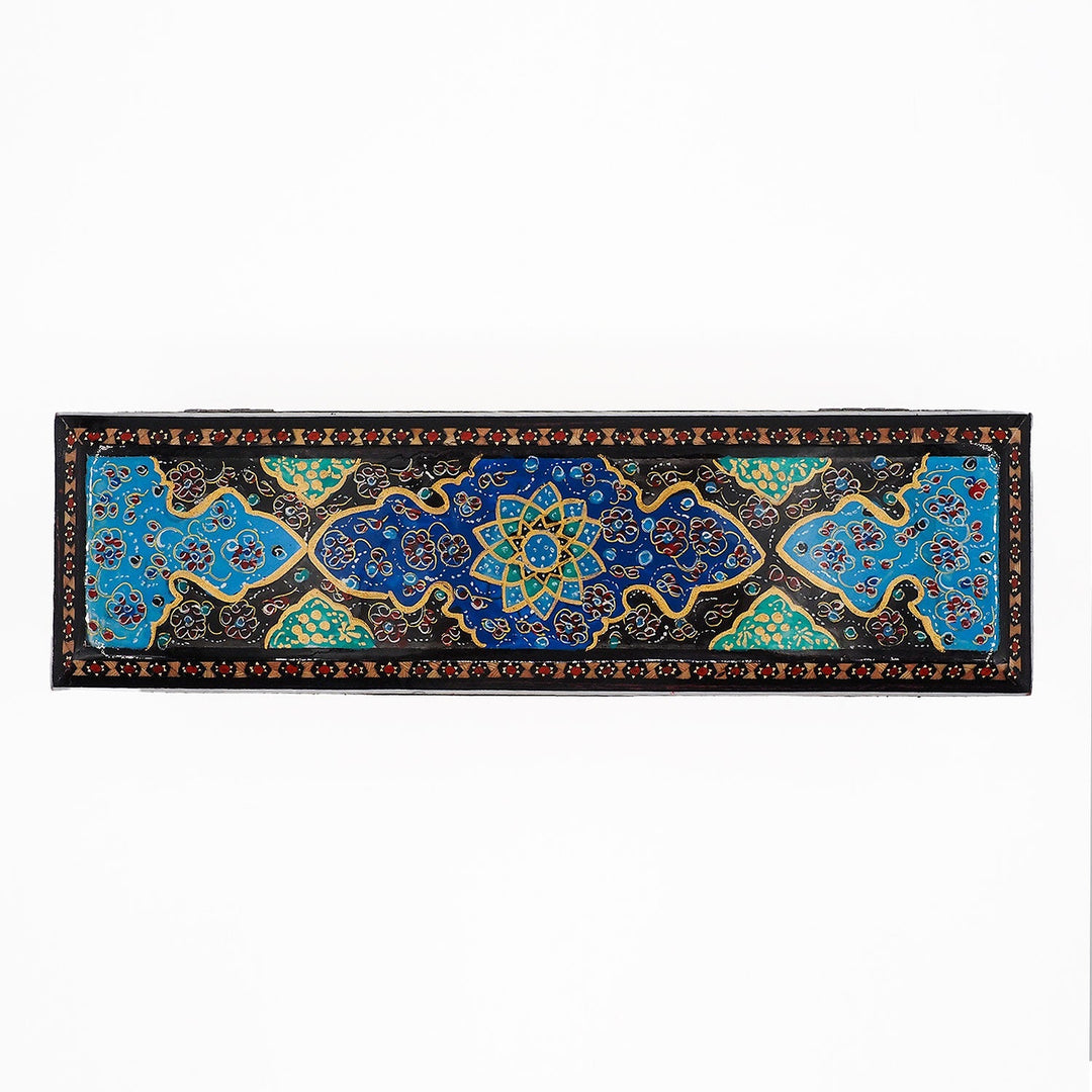 Traditional Motif | Handcrafted Hatem-Inlaid Wooden Box - WAAH399