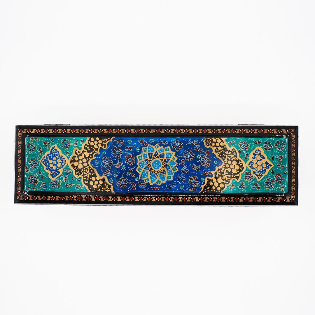 Traditional Motif | Handcrafted Hatem-Inlaid Wooden Box - WAAH404