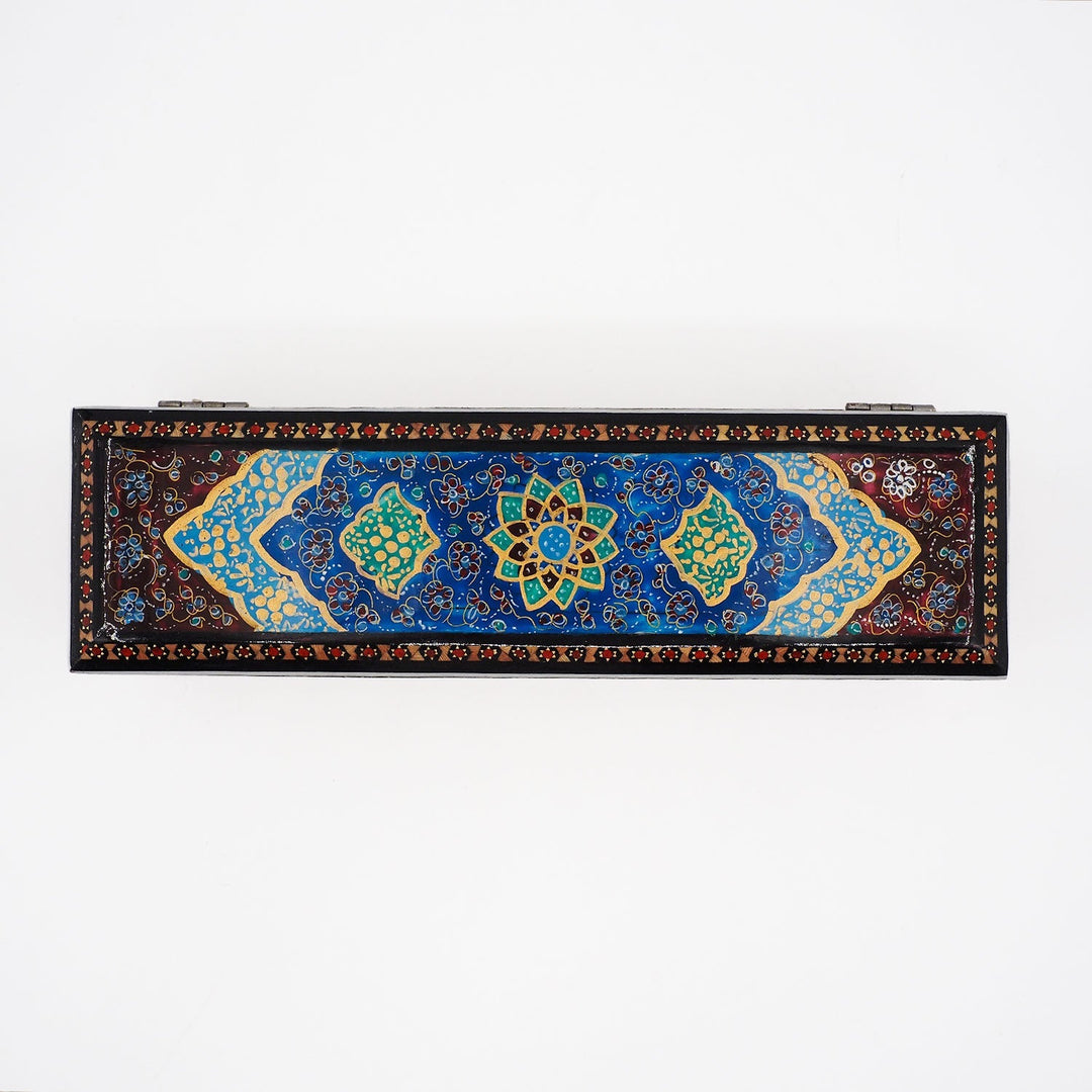 Traditional Motif | Handcrafted Hatem-Inlaid Wooden Box - WAAH405