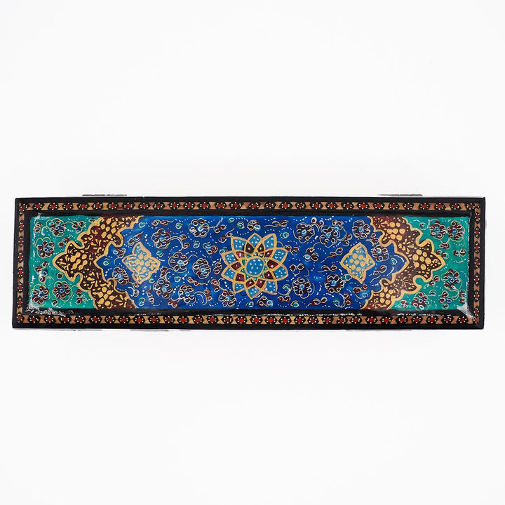 Traditional Motif | Handcrafted Hatem-Inlaid Wooden Box - WAAH407