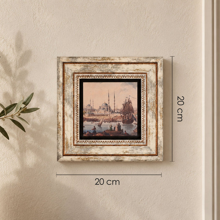 Ottoman Istanbul View Natural Stone Wall Art – WAAH418