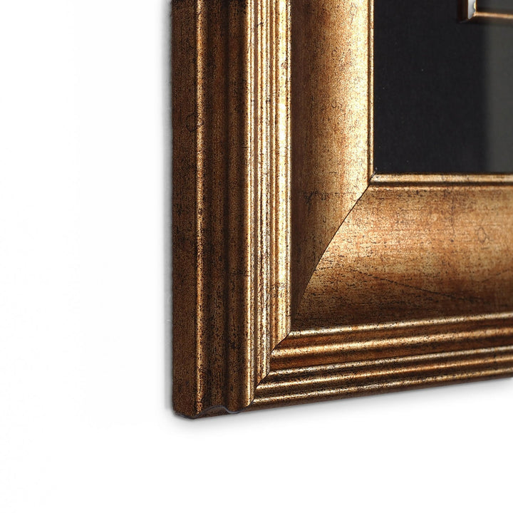 Gold Leaf Glass Wall Art with “Haza Min Fazli Rabbi” and Wooden Frame - WAAH447