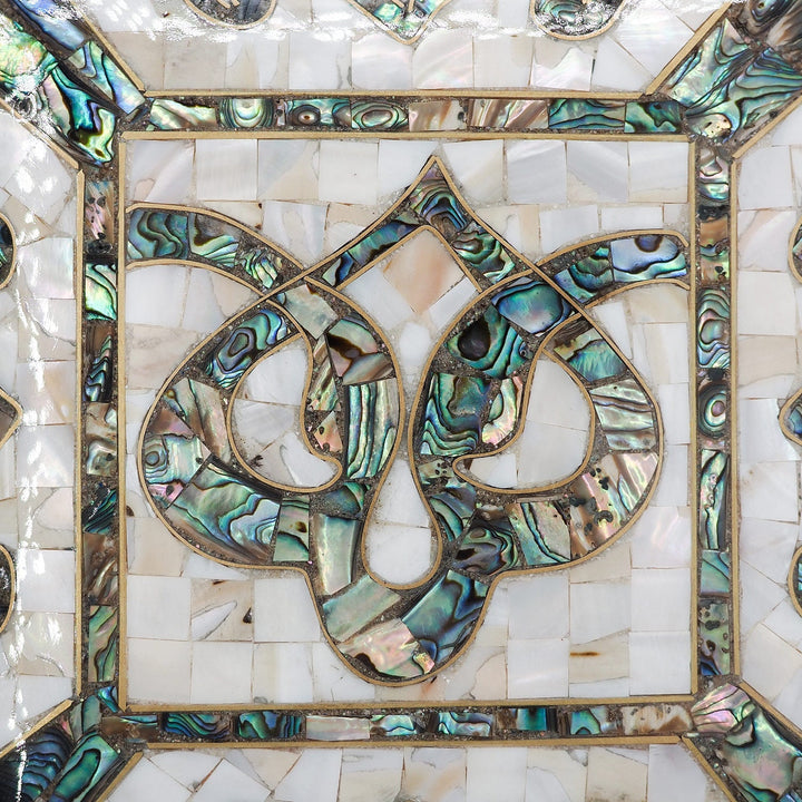 Handcrafted Wooden Box with Abalone Mother-of-Pearl Inlay - WAAH472