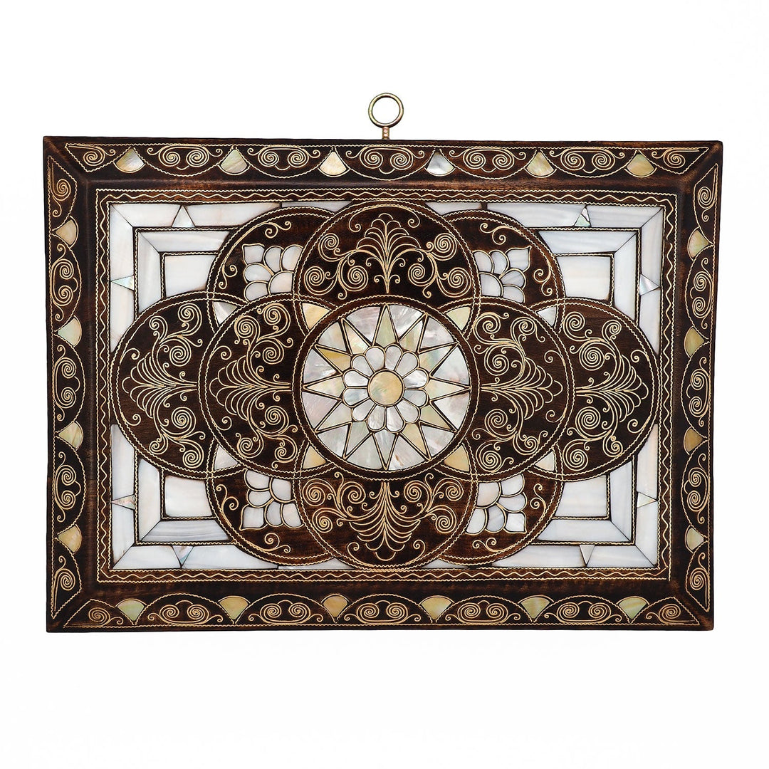 Handcrafted Lockable Wooden Box with Abalone Mother-of-Pearl Inlay - WAAH490