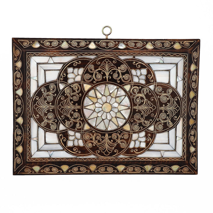 Handcrafted Lockable Wooden Box with Abalone Mother-of-Pearl Inlay - WAAH490