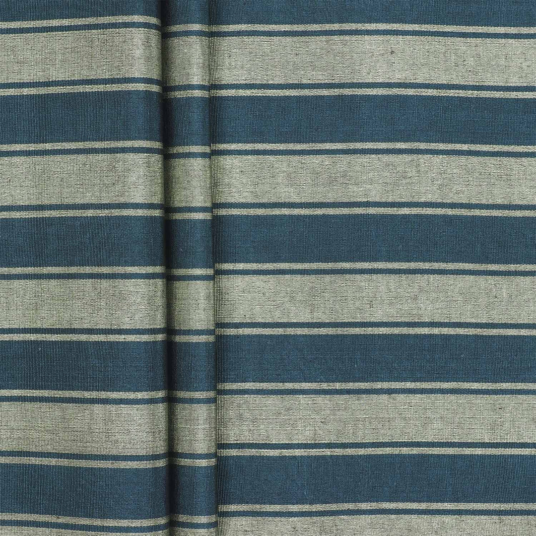 Silk Kutnu Fabric – Green Stripes (1 Meter) - WAK008