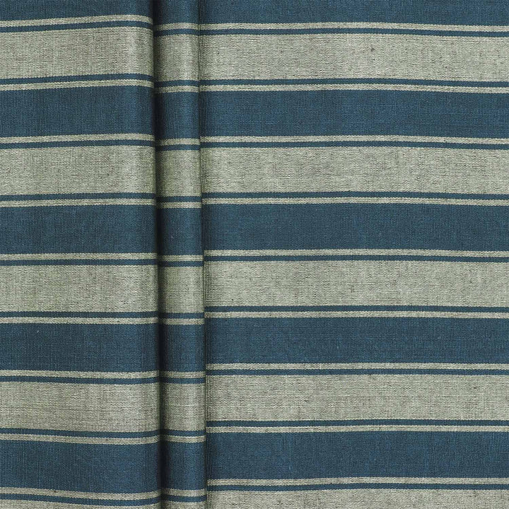 Silk Kutnu Fabric – Green Stripes (1 Meter) - WAK008