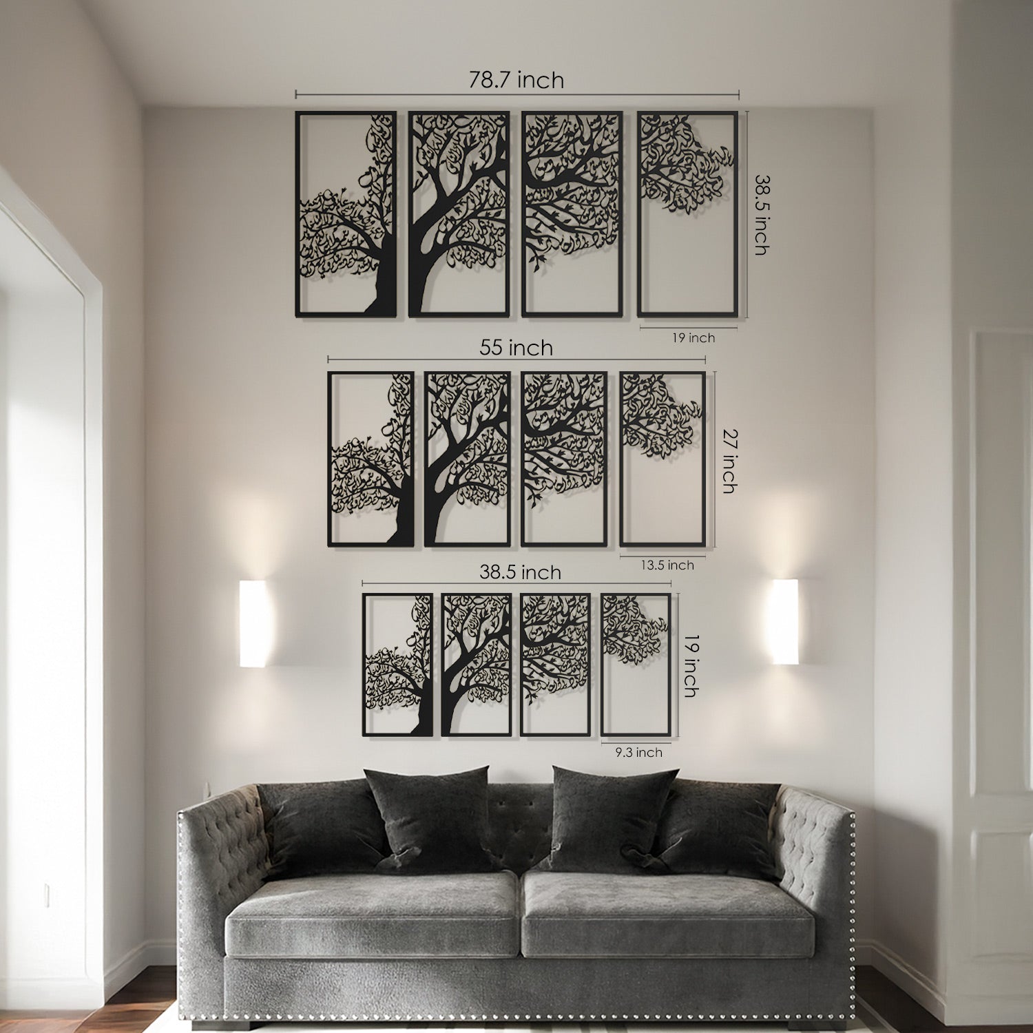 Metal Tree of Surahs (4 Quls) Islamic Wall Art Set of 4 – Wall Art