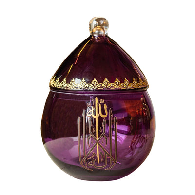 Binnur Decorative Purple Glass Bowl - WAMC006