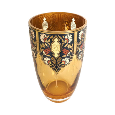 Mürüvvet Decorative Glass Amber Vase - WAMC011