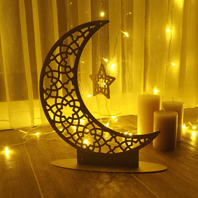 Metal Crescent Moon Islamic Decor - WAMH169