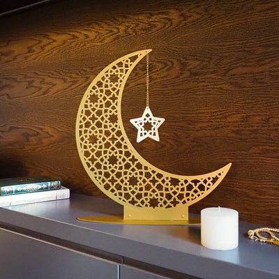 Metal Crescent Moon Islamic Decor - WAMH169