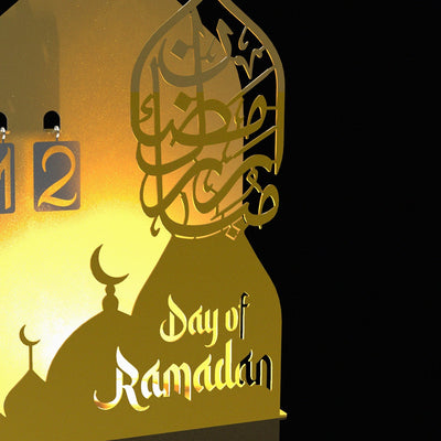 3D "Day of Ramadan" Metal Ramadan Calendar and Candleholder - WAMH185