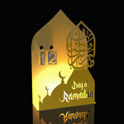 3D "Day of Ramadan" Metal Ramadan Calendar and Candleholder - WAMH185