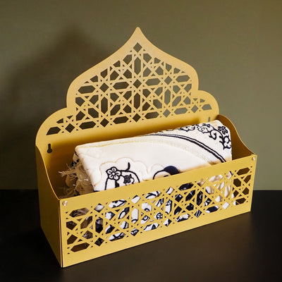 Mihrab-Shaped Metal Organizer for Quran, Tasbih & Prayer Mat – WAMH200