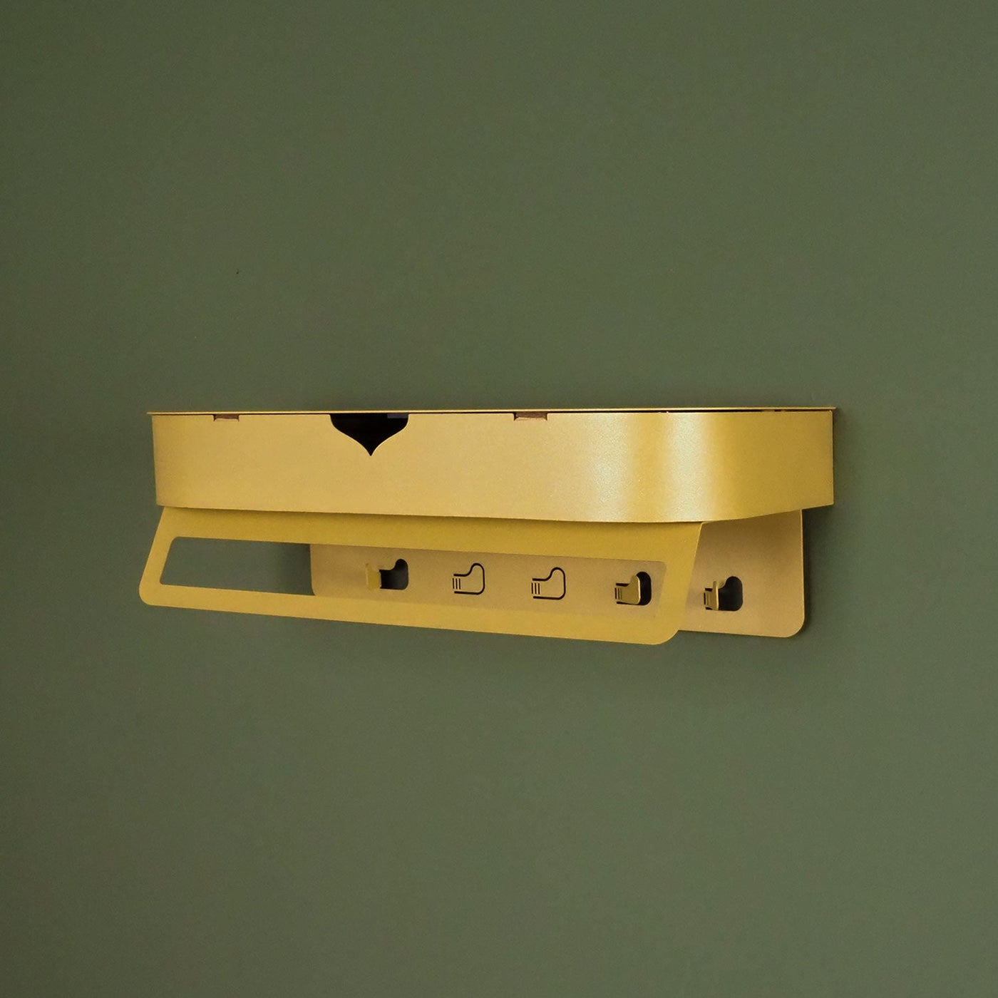 Sefa Metal Organizer Shelf with Mirror - WAMH209