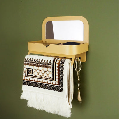 Sefa Metal Organizer Shelf with Mirror - WAMH209