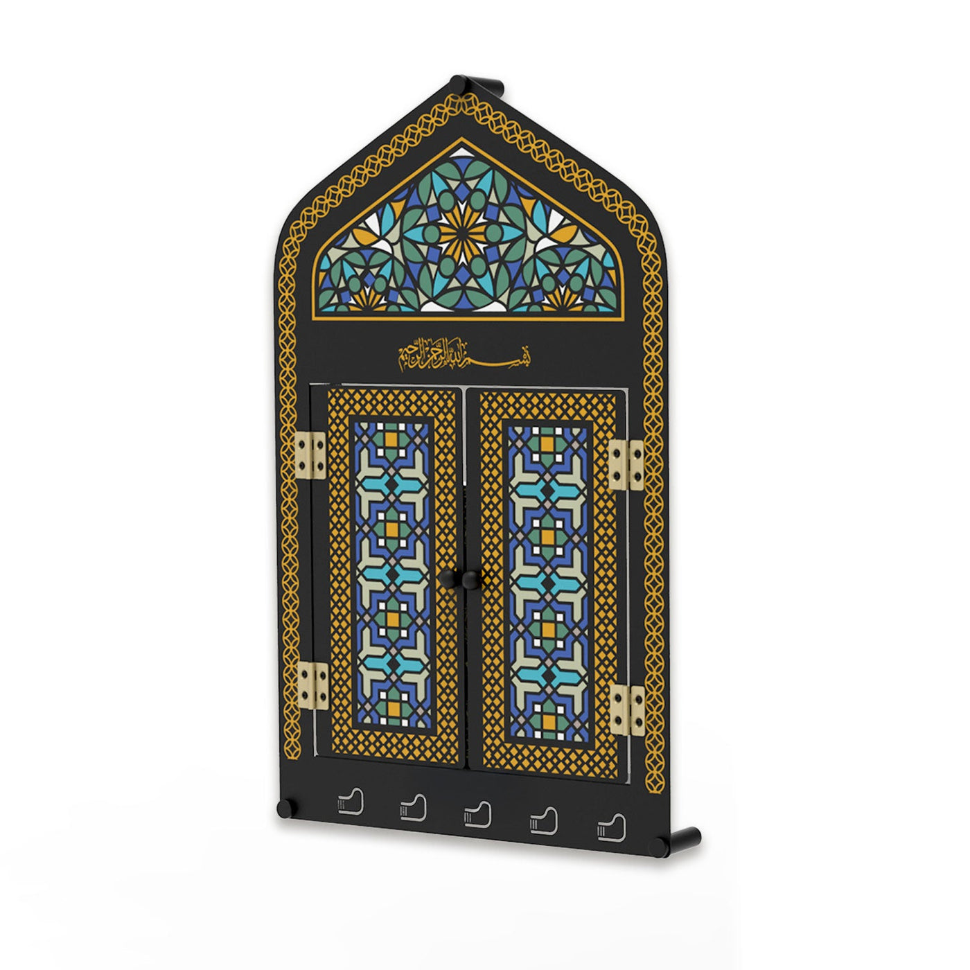 Mihrab Shaped Metal Wall Display Cabinet - WAMH210