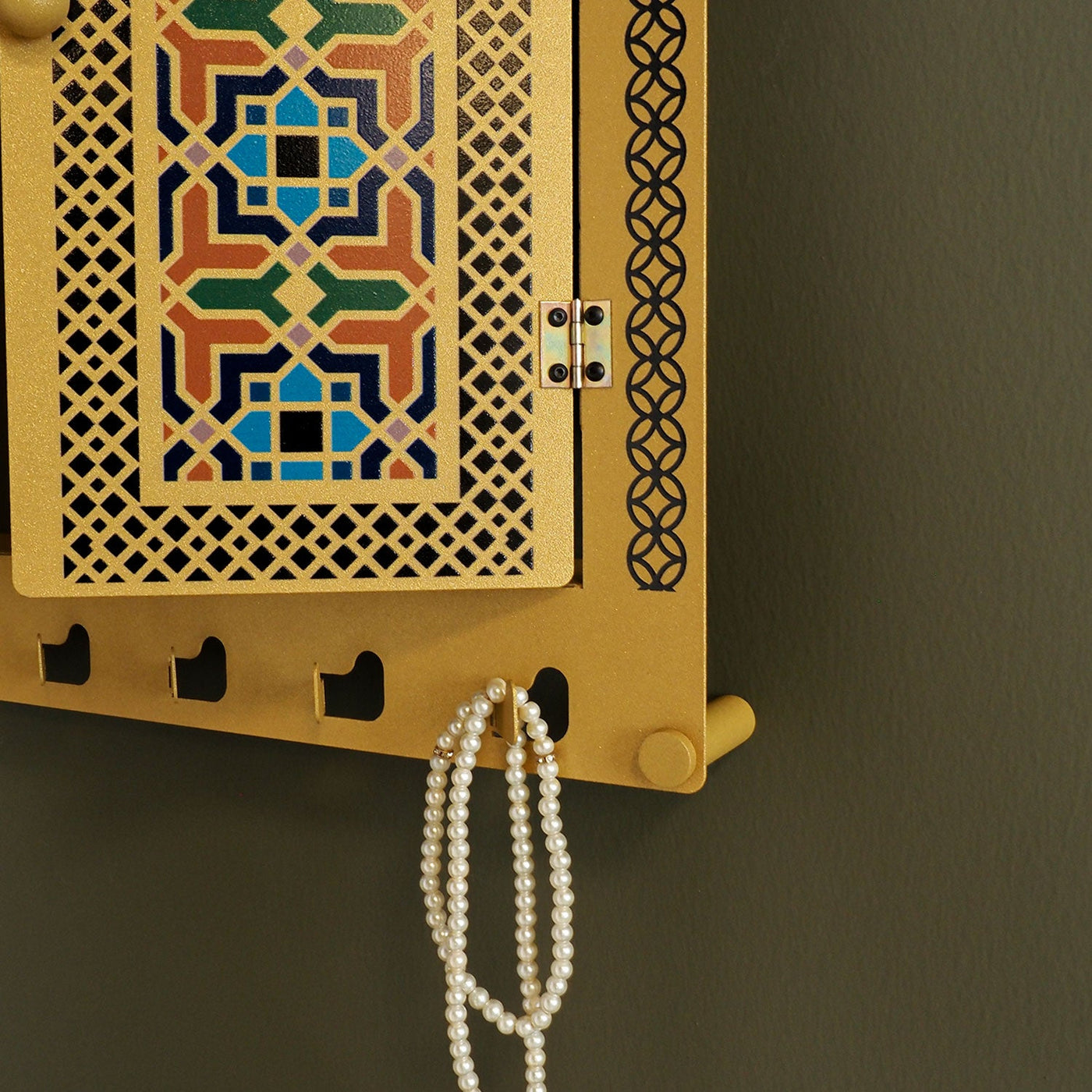 Mihrab Shaped Metal Wall Display Cabinet - WAMH210