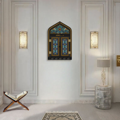 Mihrab Shaped Metal Wall Display Cabinet - WAMH210