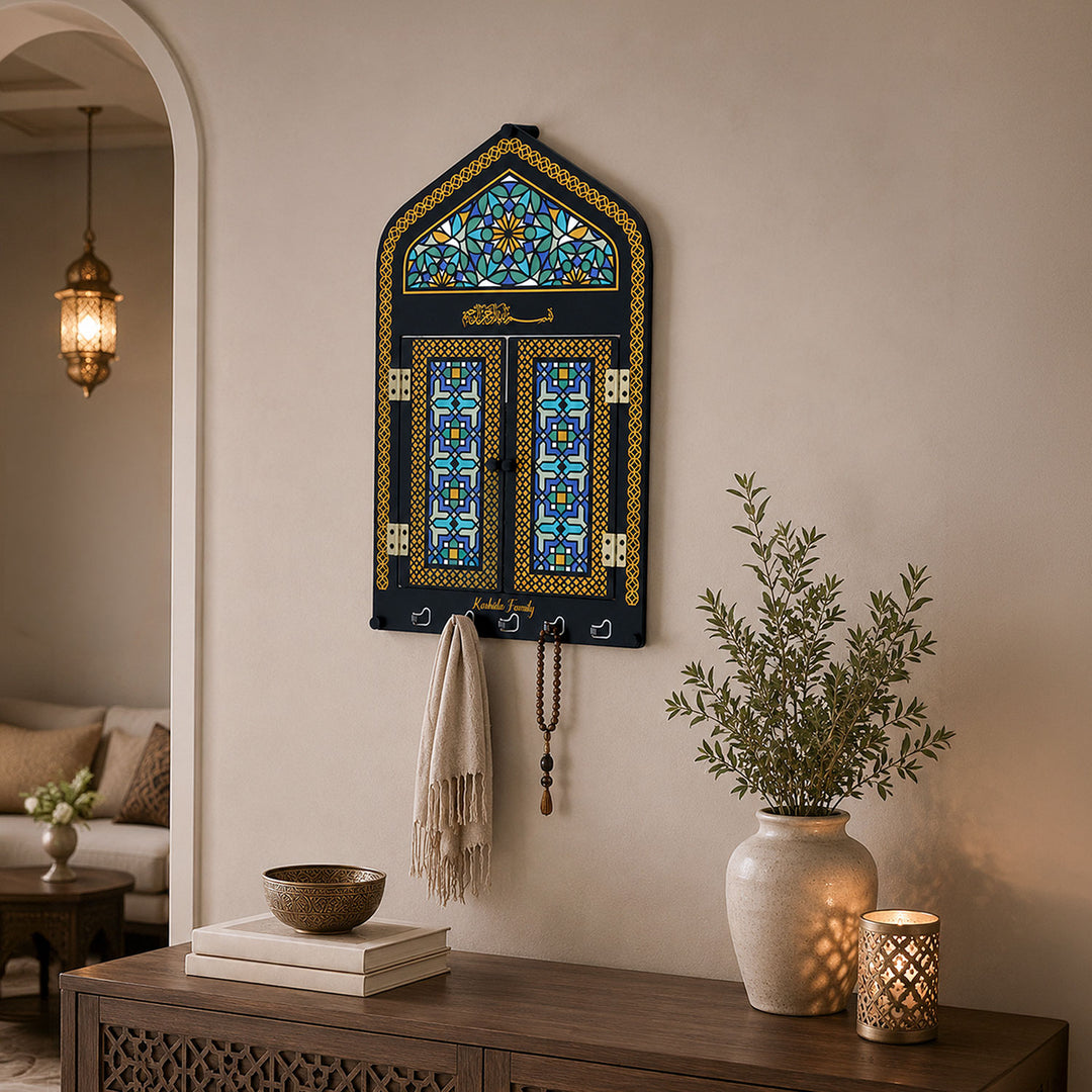 Custom Metal Islamic Wall Display Cabinet (Mihrab Shaped) - WAMH211
