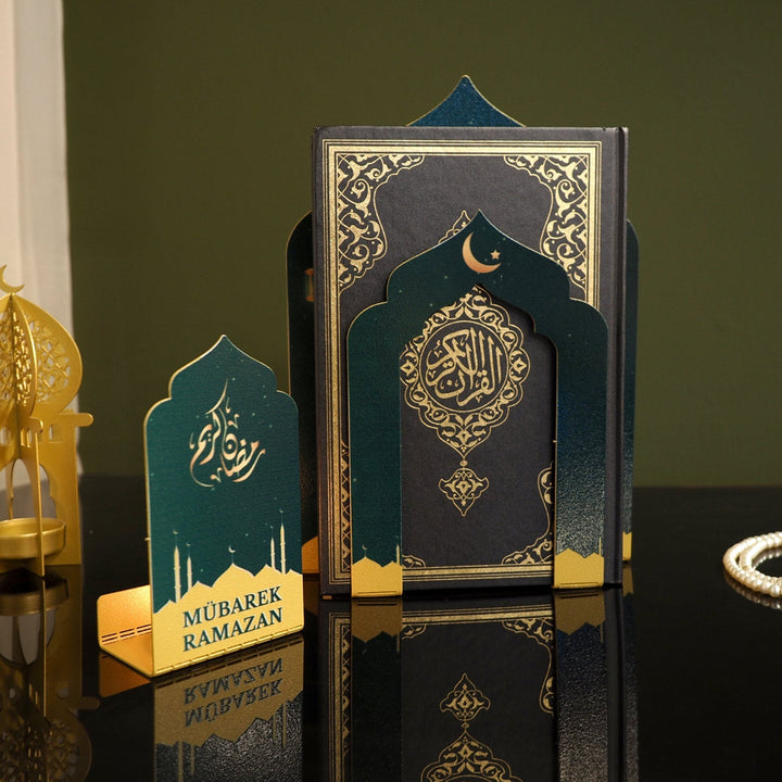 Mübarek Ramazan Written Metal Candleholder and Quran Holder - WAMH221