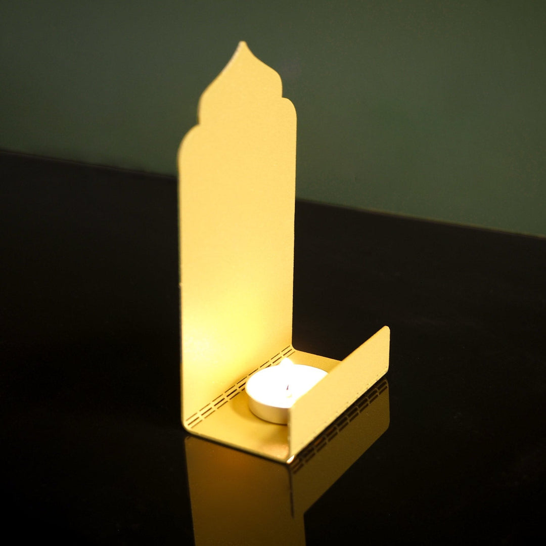 Ramadan Mubarak Written Metal Candleholder and Quran Holder - WAMH222