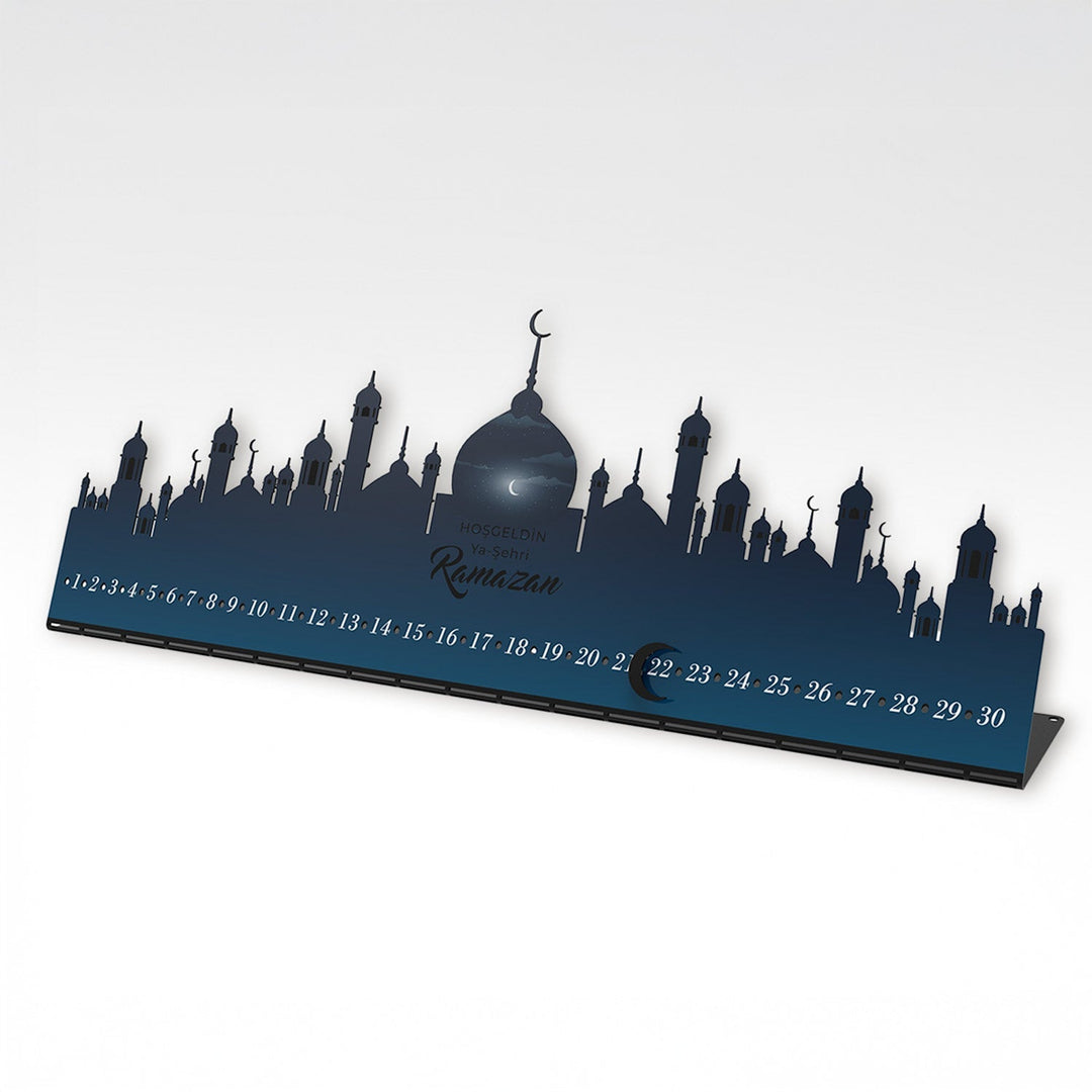 Hoşgeldin Ya Şehri Ramazan Written Metal Ramadan Calendar - WAMH223