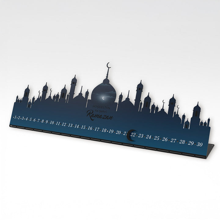 Hoşgeldin Ya Şehri Ramazan Written Metal Ramadan Calendar - WAMH223