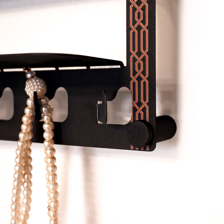 Kalima Metal Islamic Wall Calendar with Shelf &amp; Hooks - WAMH226