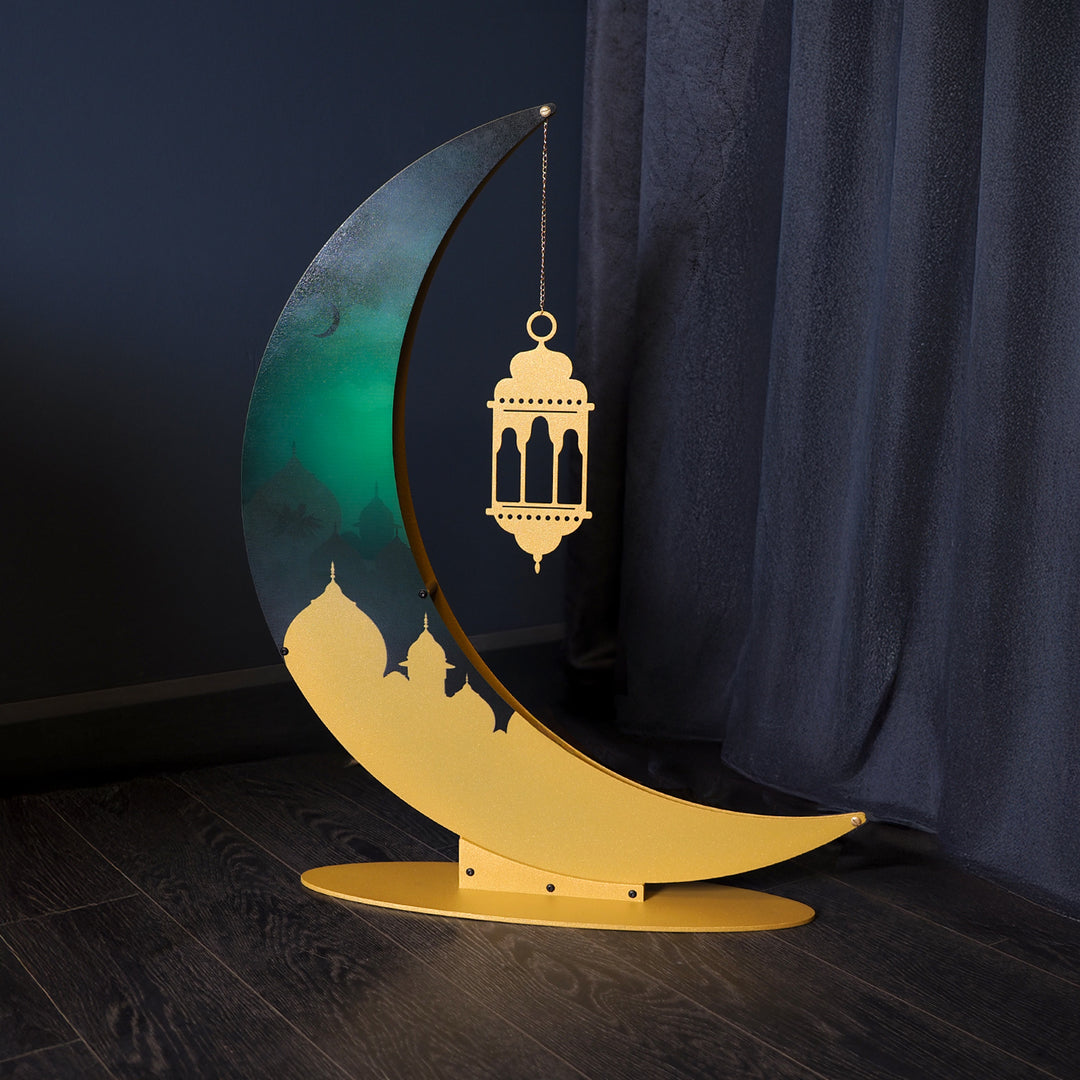26" 3D Colorful Metal Ramadan Moon - WAMH227