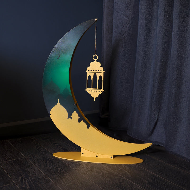 26" 3D Colorful Metal Ramadan Moon - WAMH227