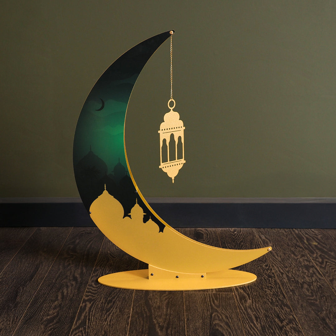 26" 3D Colorful Metal Ramadan Moon - WAMH227