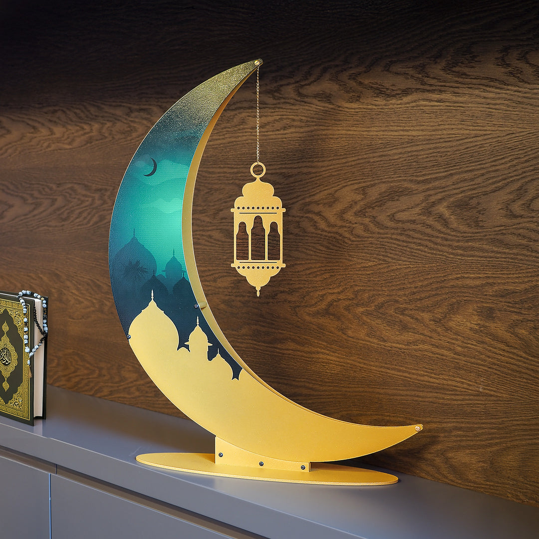 26" 3D Colorful Metal Ramadan Moon - WAMH227