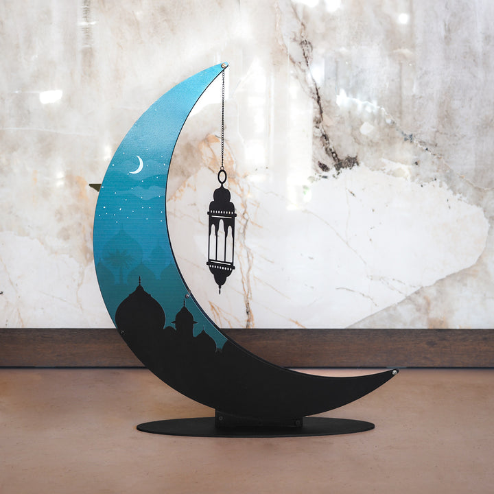 26" 3D Colorful Metal Ramadan Moon - WAMH227