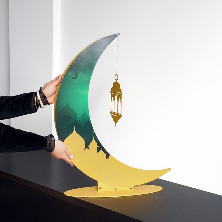 26" 3D Colorful Metal Ramadan Moon - WAMH227