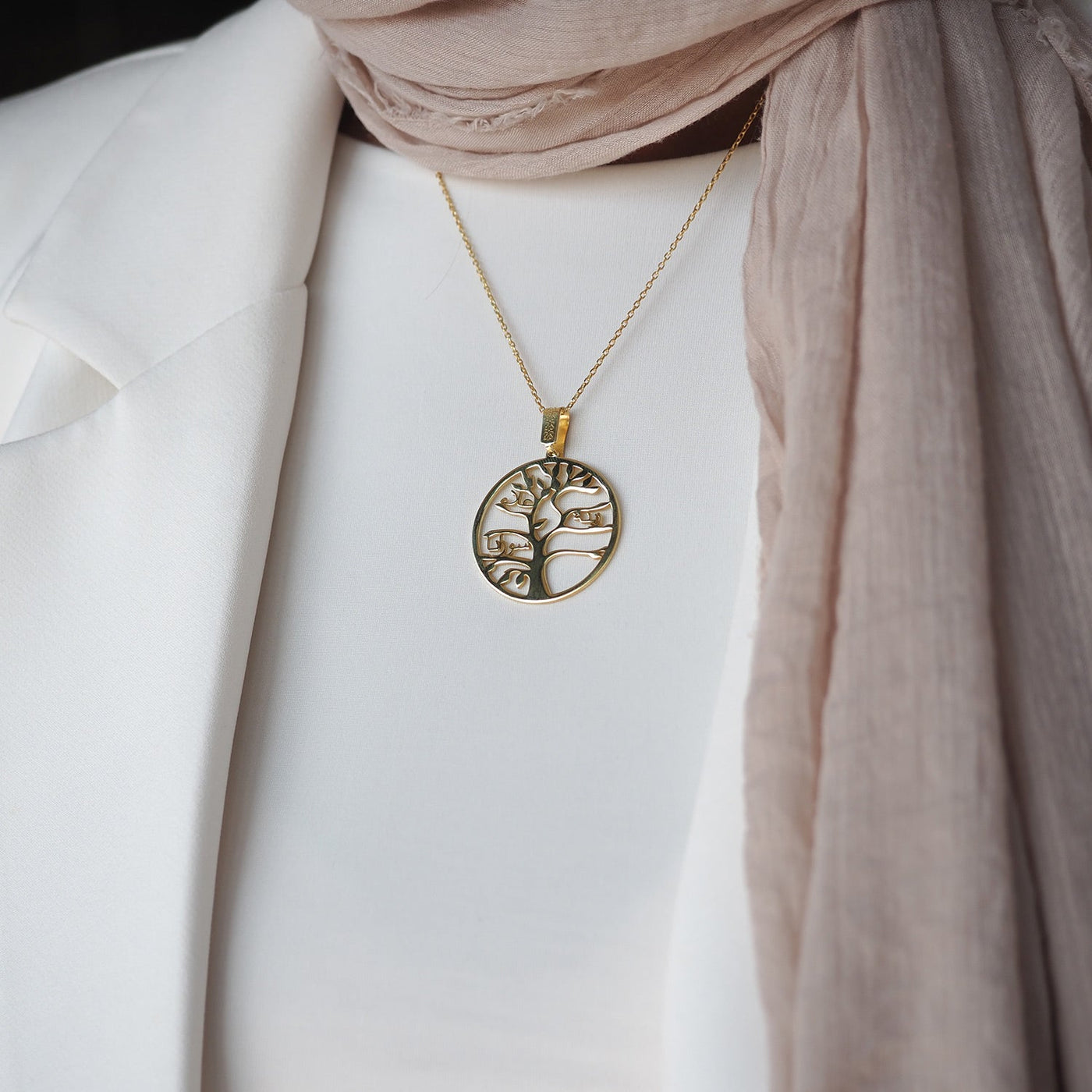 Custom Tree of Life Names Silver Necklace - WAMT033