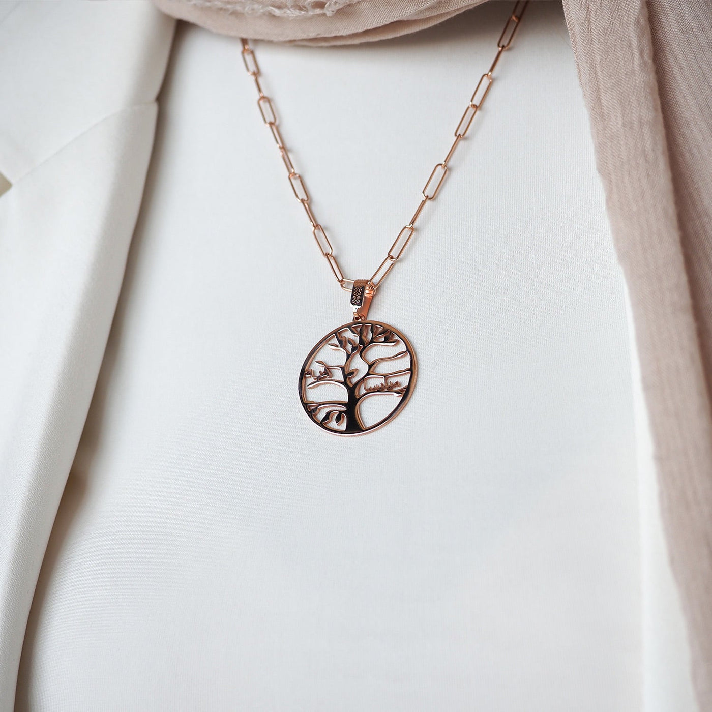 Custom Tree of Life Names Silver Necklace - WAMT033