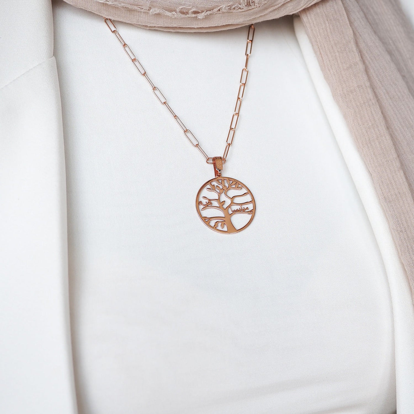 Custom Tree of Life Names Silver Necklace - WAMT033