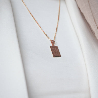 "Surely with hardship comes ease." Written Silver Necklace (Surah Ash-Sharh - 6) - WAMT035