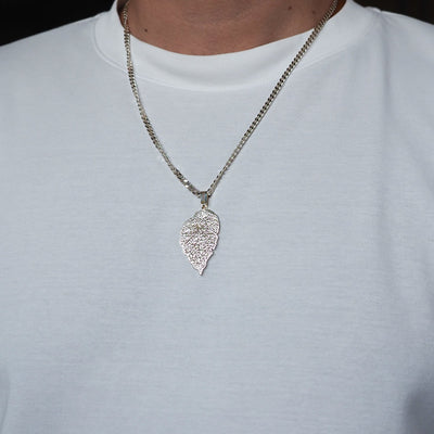 Ayatul Kursi Written Silver Necklace - WAMT039