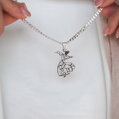 Whirling Dervish Silver Necklace - WAMT040
