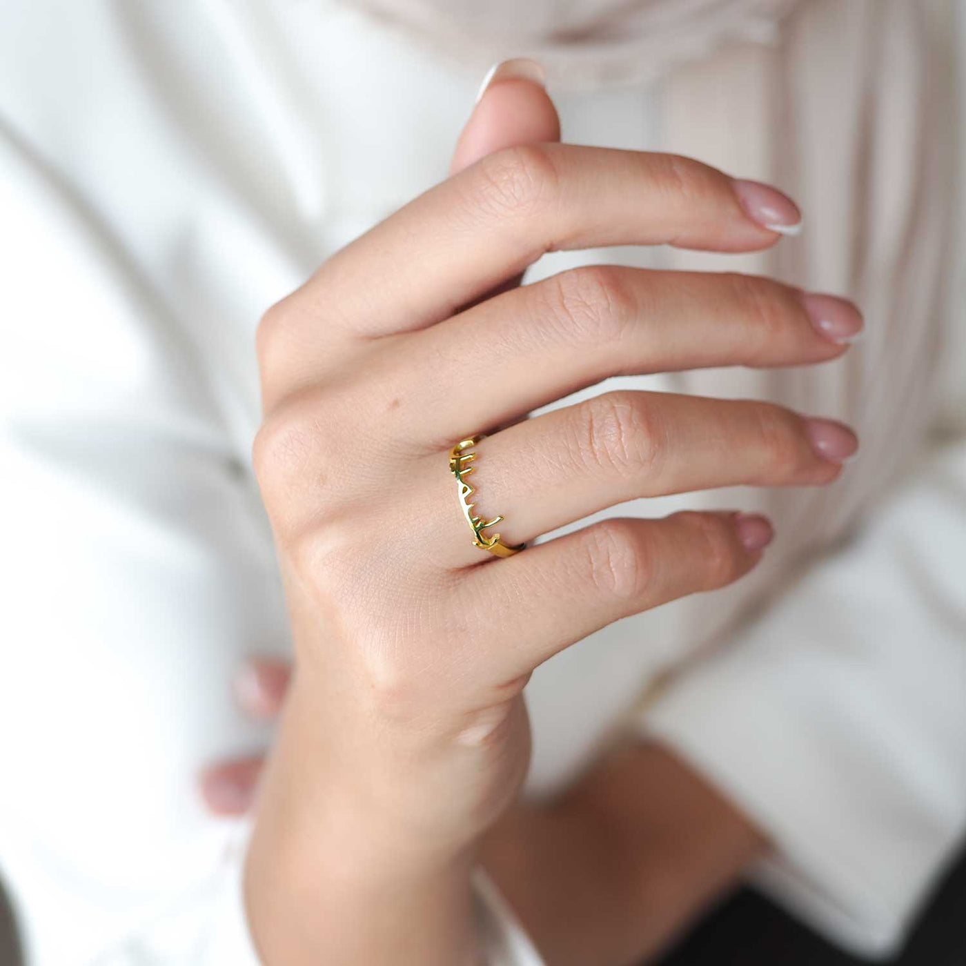 Custom Name Silver Ring (Adjustable/One Size) - WAMT044