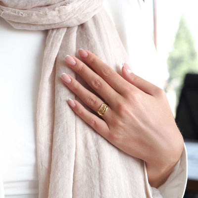 Custom Name Silver Ring (Adjustable/One Size) - WAMT045