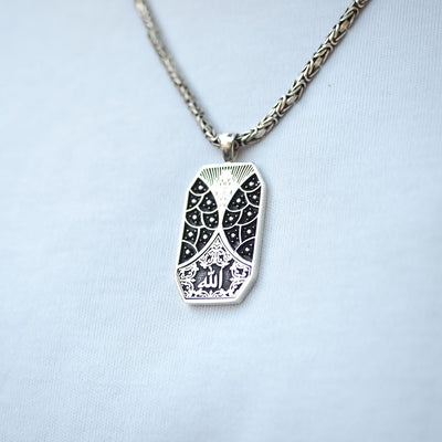 Allah Written Silver Necklace - WAMT069